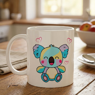 Mug Joyeux bébé koala souriant ours avec coeur d'amour