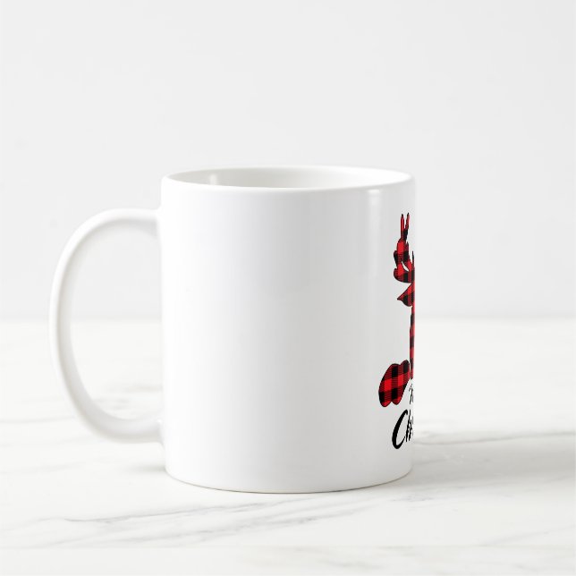Mug Joyeux Buffalo Red Plaid Reindeer Matchin (Gauche)