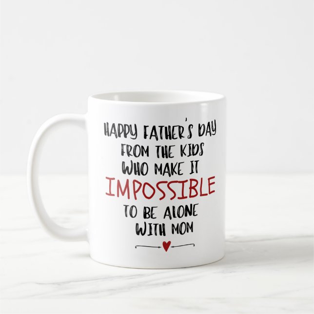 Mug Joyeux cadeau de Fête des pères amusant pour les e (Gauche)
