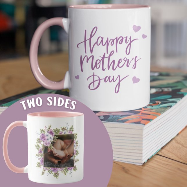 Mug Joyeux cadeau de jour des mères Purple café person (Créateur téléchargé)