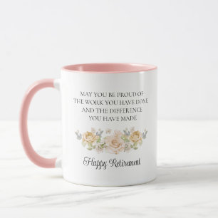 Mug Joyeux cadeau de retraite pour les femmes avec Flo