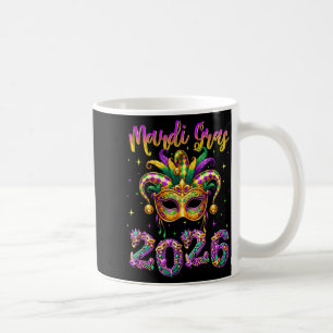 Mug Joyeux Carnaval Mardi Gras 2026 Chapeau de Bouffon
