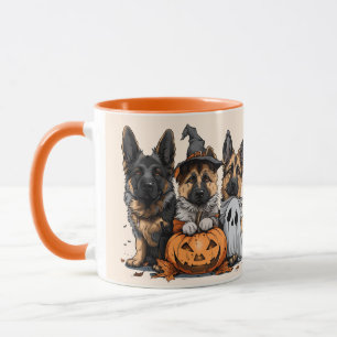 Mug Joyeux chien berger allemand Halloween