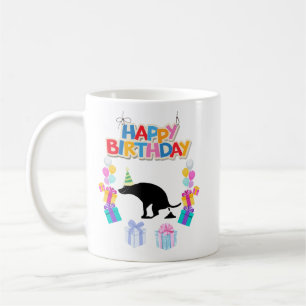 Mug Joyeux chien de balai d'anniversaire
