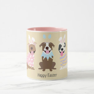 Mug Joyeux Chiens de Pâques American Pit Bull Terrier
