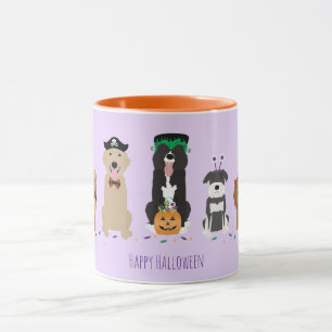 Mug Joyeux Chiens d'Halloween violet