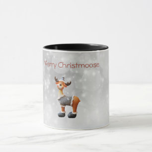 Mug Joyeux Christmoose portant un chapeau