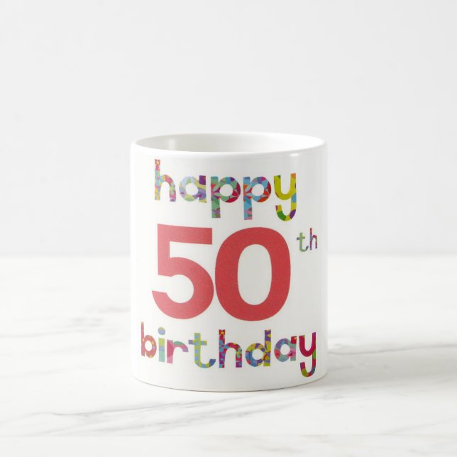Mug joyeux cinquantième anniversaire (Centre)