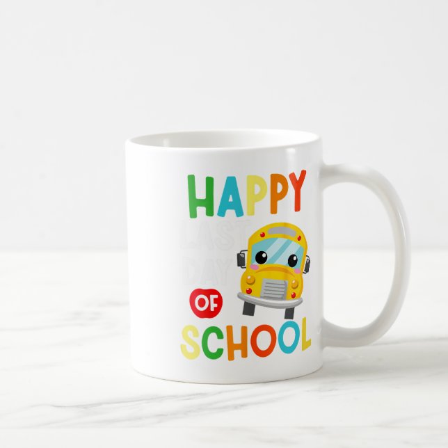 Mug Joyeux Dernier De Jour Conducteur De Bus De L'Écol (Droite)