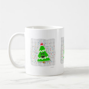 Mug Joyeux dessin d'arbre de Noël à la Kawaii Style