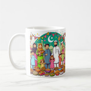 Mug Joyeux Eid en famille drôle de célébration design