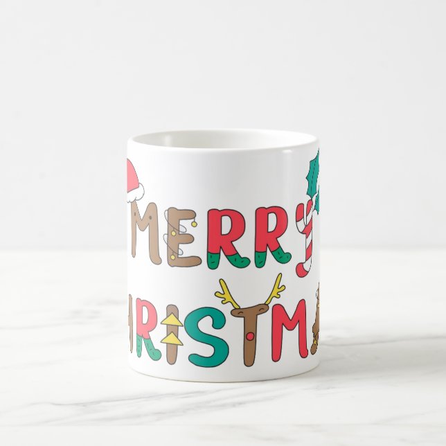 Mug Joyeux élément de mot Noël (Centre)