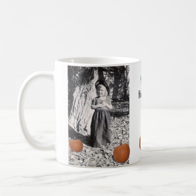 Mug Joyeux enfant d'Halloween en costume Photo Citroui (Gauche)