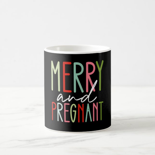 Mug Joyeux et grossesse mère Noël (Centre)