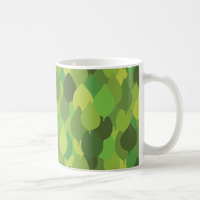 Mug Joyeux Feuilles luxuriants - motif de surface tran (Droite)
