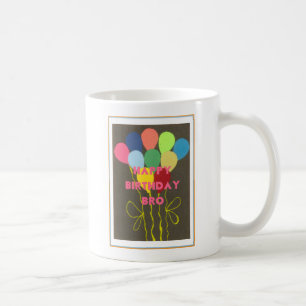 Mug Joyeux frère d'anniversaire. Ballons très colorés