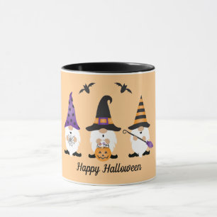 Mug Joyeux Gnomes d'Halloween violet orange