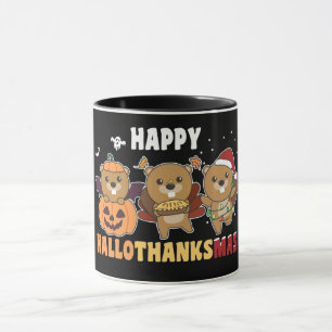 Mug Joyeux Hallothanksmas Beaver Beaver Christmas Beav