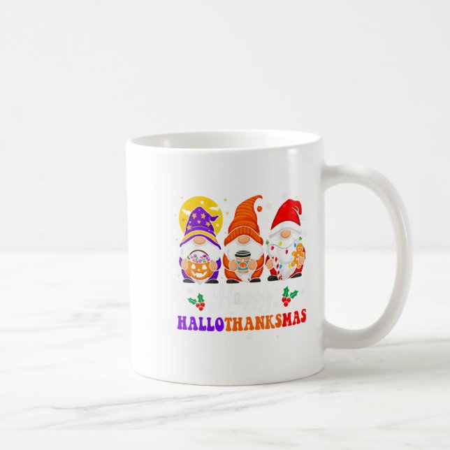 Mug Joyeux Hallothanksmas Gnomes Lover Halloween Joyeu (Droite)