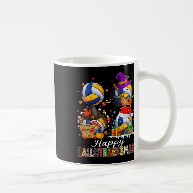 Mug Joyeux Hallothanksmas Volleyball Halloween Thanksg (Droite)