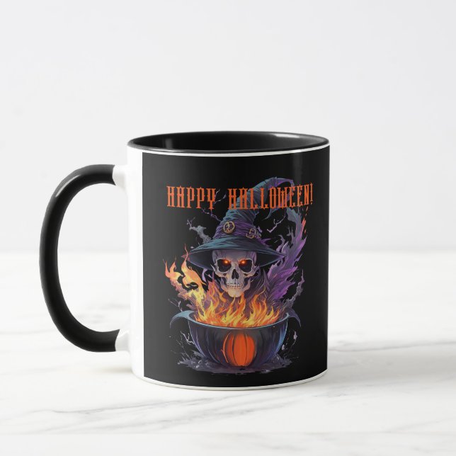 Mug Joyeux Halloween ! Crâne des sorcières (Gauche)