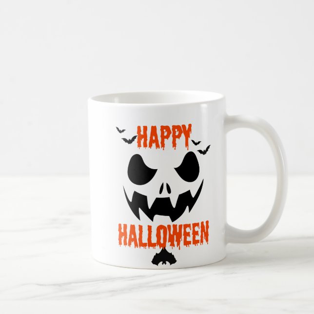 Mug Joyeux Halloween Déchirer la conception du texte (Droite)