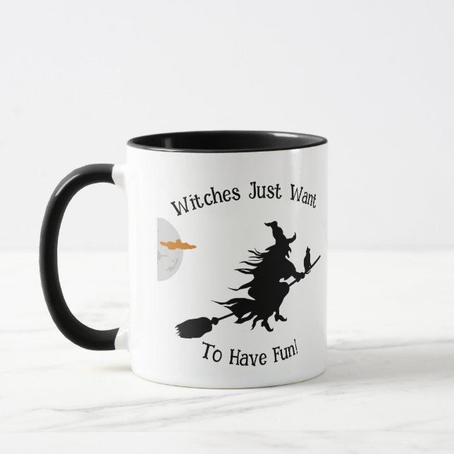 Mug Joyeux Halloween Drôle Sayings sorcières Chambres  (Gauche)