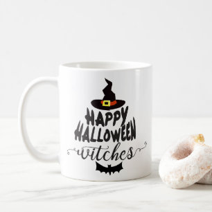 Mug Joyeux Halloween Sorcières Typographie Halloween