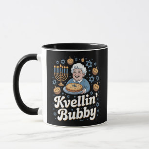 Mug Joyeux Hanoukka Funny Juif Vacances Kvellin Bubby