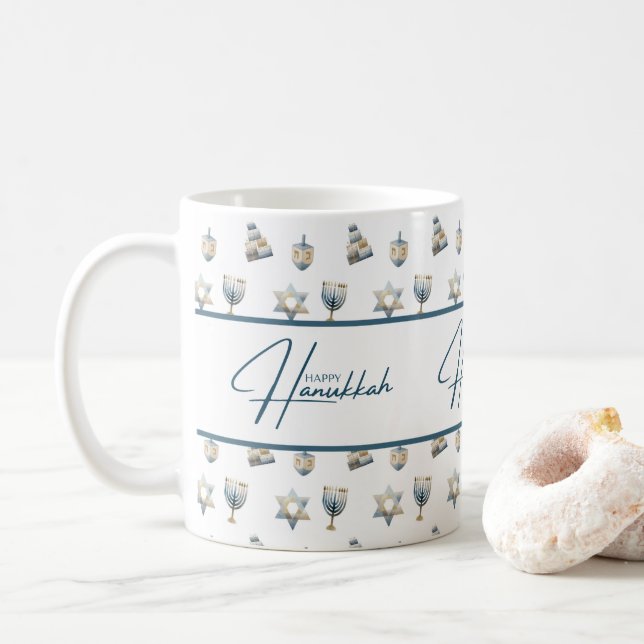 Mug Joyeux Hanukkah (Avec donut)