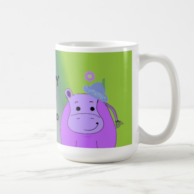 Mug Joyeux hippo - Hippopotame violet (Droite)
