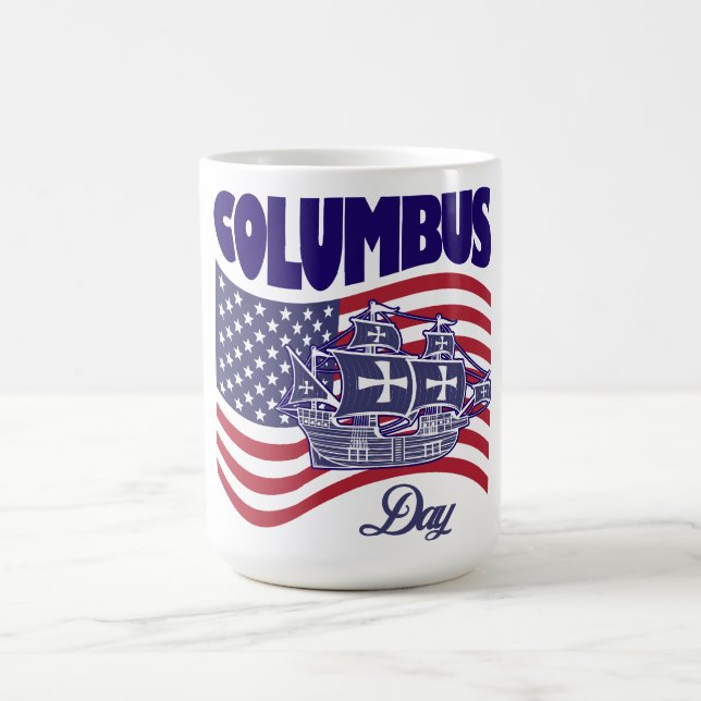 Mug Joyeux Jour de la Colomb en Amérique (Centre)