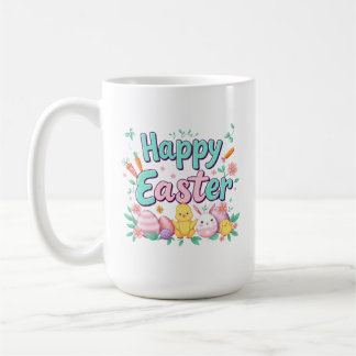 Mug Joyeux lapin de Pâques Printemps Oeuf de Pâques Pâ