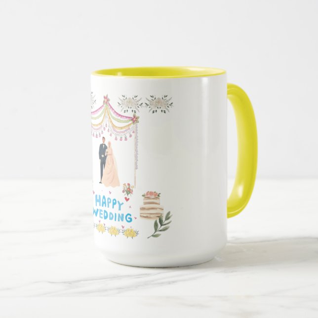 Mug Joyeux mariage (Devant droit)