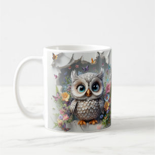 Mug Joyeux mère jour 3d Owl design imprimable