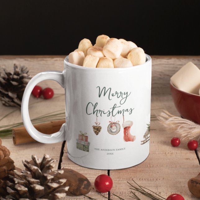 Mug Joyeux moments d'hiver | Noël monographique (Créateur téléchargé)