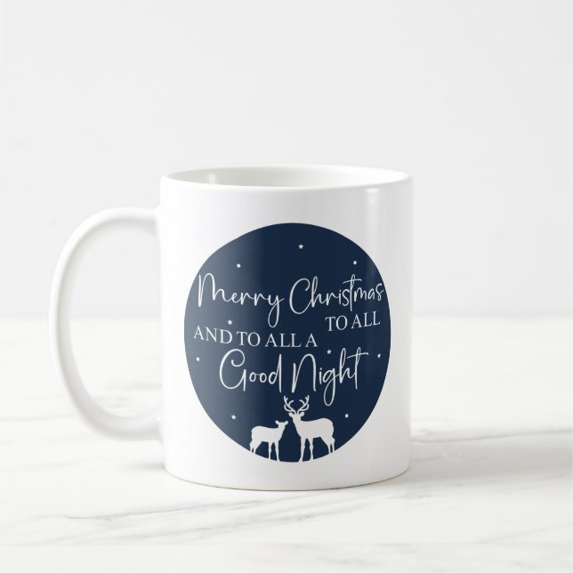Mug Joyeux Noël À Tous Et À Tous Une Bonne Nuit (Gauche)
