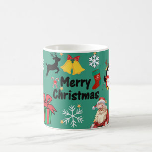 Mug Joyeux Noël avec des cadeaux de cannes à sucre