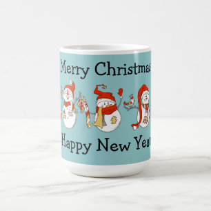 Mug Joyeux Noël Bonne année Snowmen