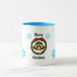 Mug Joyeux Noël Bow, Wreath, Bells et Snowflakes