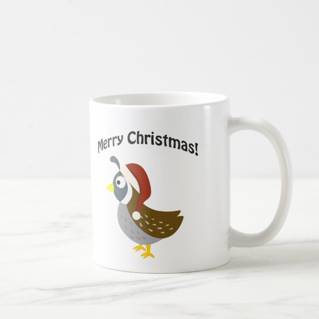 Mug Joyeux Noël ! Cailles de Père Noël (Droite)