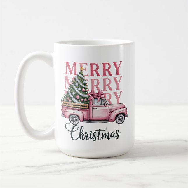 Mug Joyeux Noël Coquette Bow Noël Fête (Gauche)