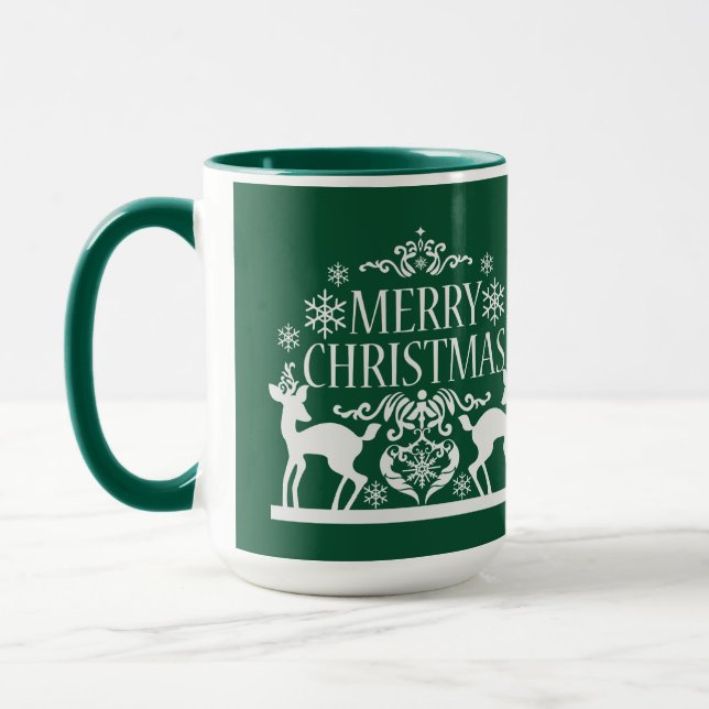 Mug Joyeux Noël Deux Tone Mug-Green (Gauche)