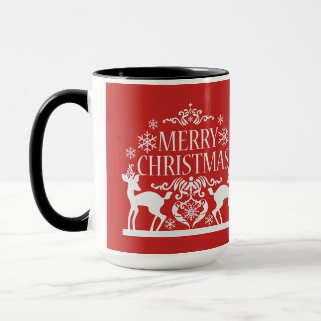 Mug Joyeux Noël Deux Tone Mug-Red (Gauche)