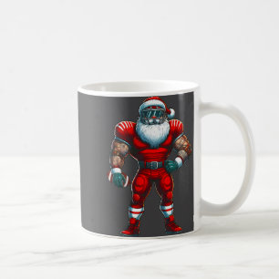 Mug Joyeux Noël du joueur de football américain du Pèr