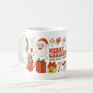 Mug Joyeux Noël et bonne année Cute Cartoon Xmas