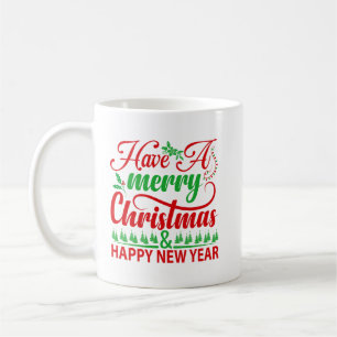 Mug Joyeux Noël et Bonne Année   Festive