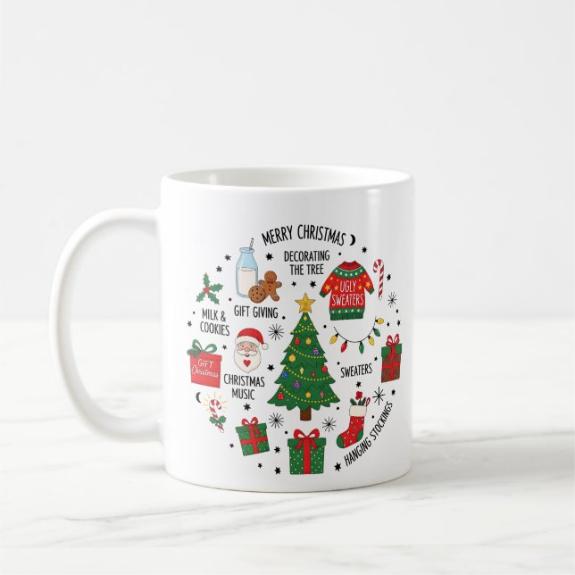 Mug Joyeux Noël | Festive pour la famille (Gauche)