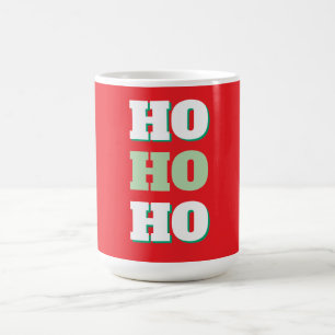 Mug Joyeux Noël HoHoHo fête minimaliste Plain