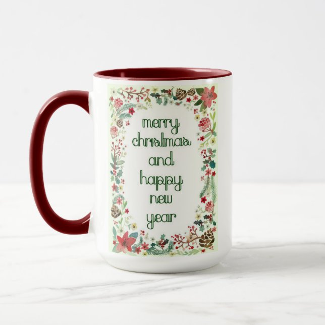 Mug Joyeux Noël Joyeux Nouvel An Cadeau de vacances (Gauche)